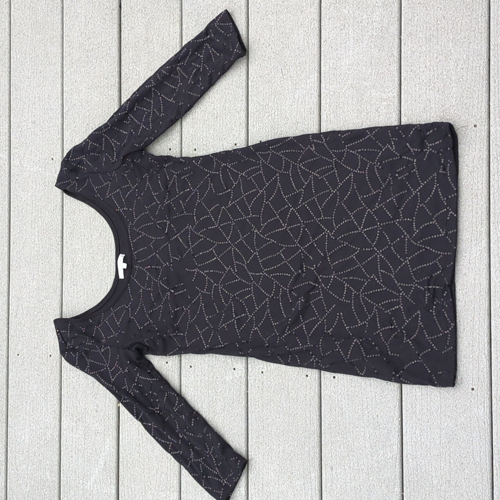 Just Ginger 3/4 Sleeve Sequin Body Con  Dress